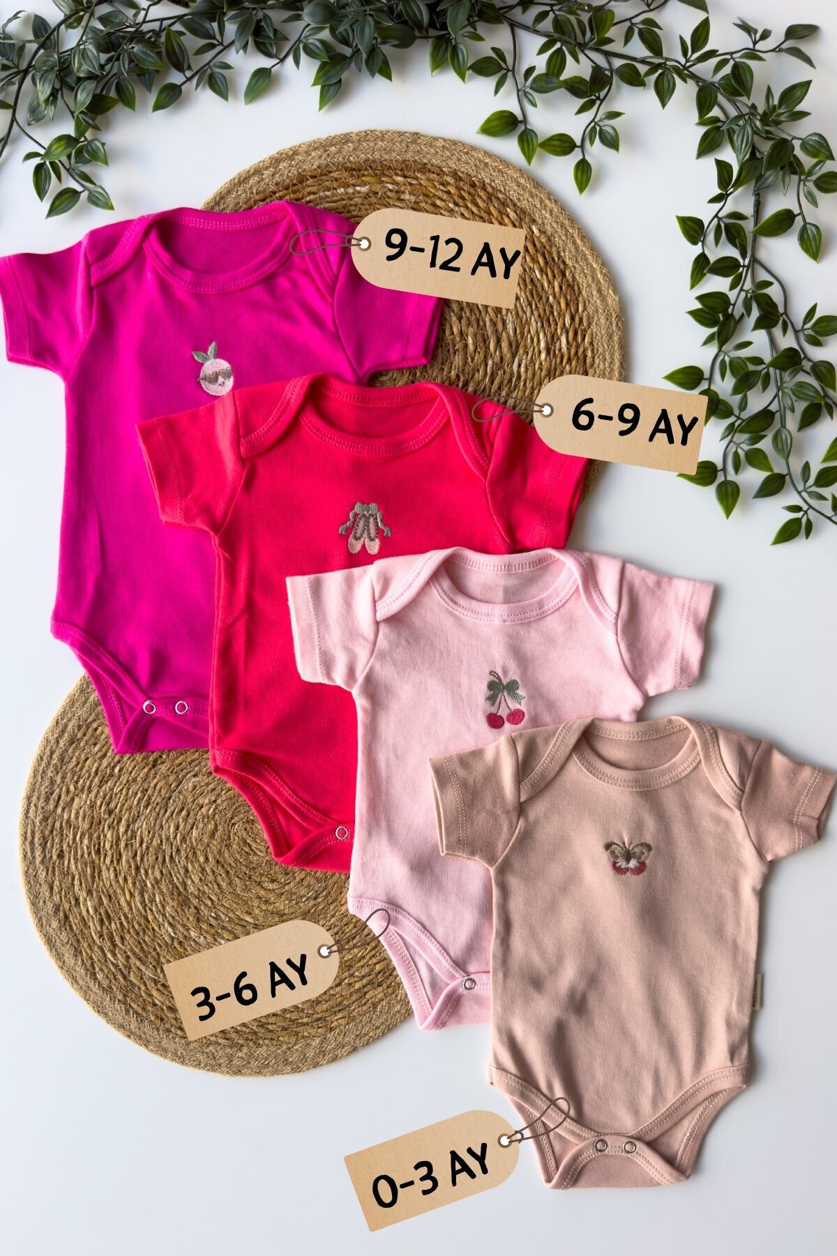 0-12 AY KARIŞIK MEYVE DESENLİ KUTUDA ZIBIN SET