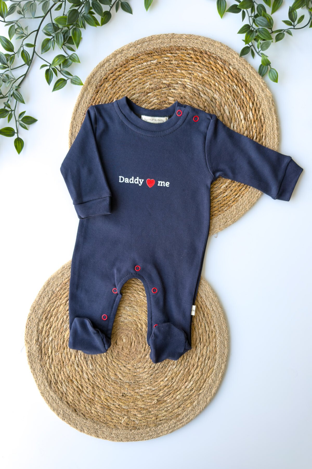 0-3 AY MOM DAD DESENLİ PATİKLİ TULUM