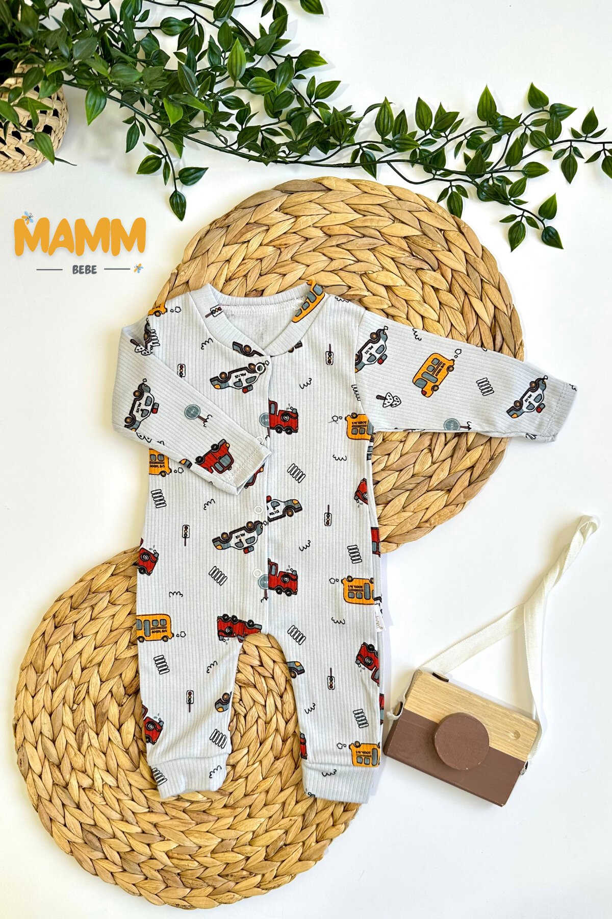1-3-6 AY ARABA DESENLİ MANŞETLİ TULUM GRİ