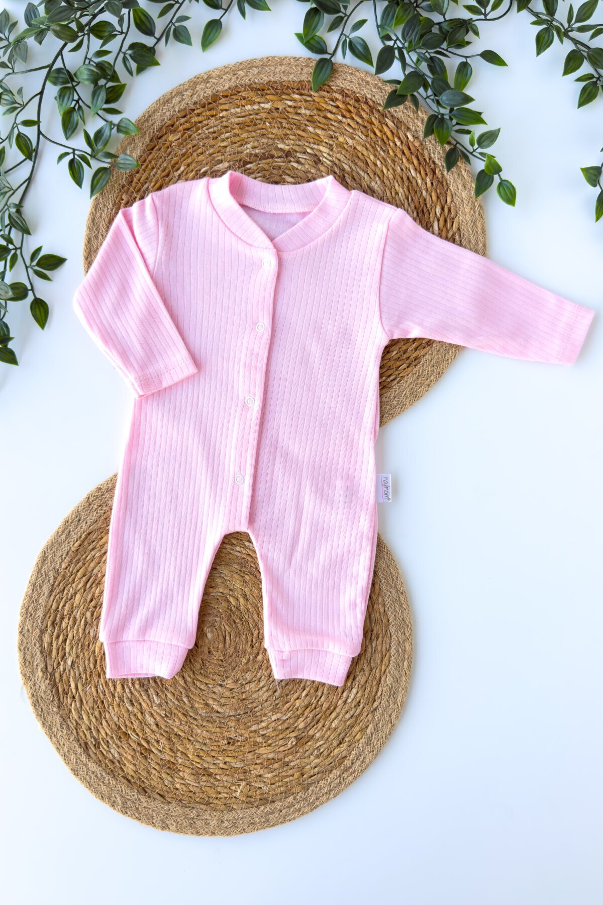 1-3-6 AY RAPOR DESENLİ MANŞETLİ TULUM PEMBE