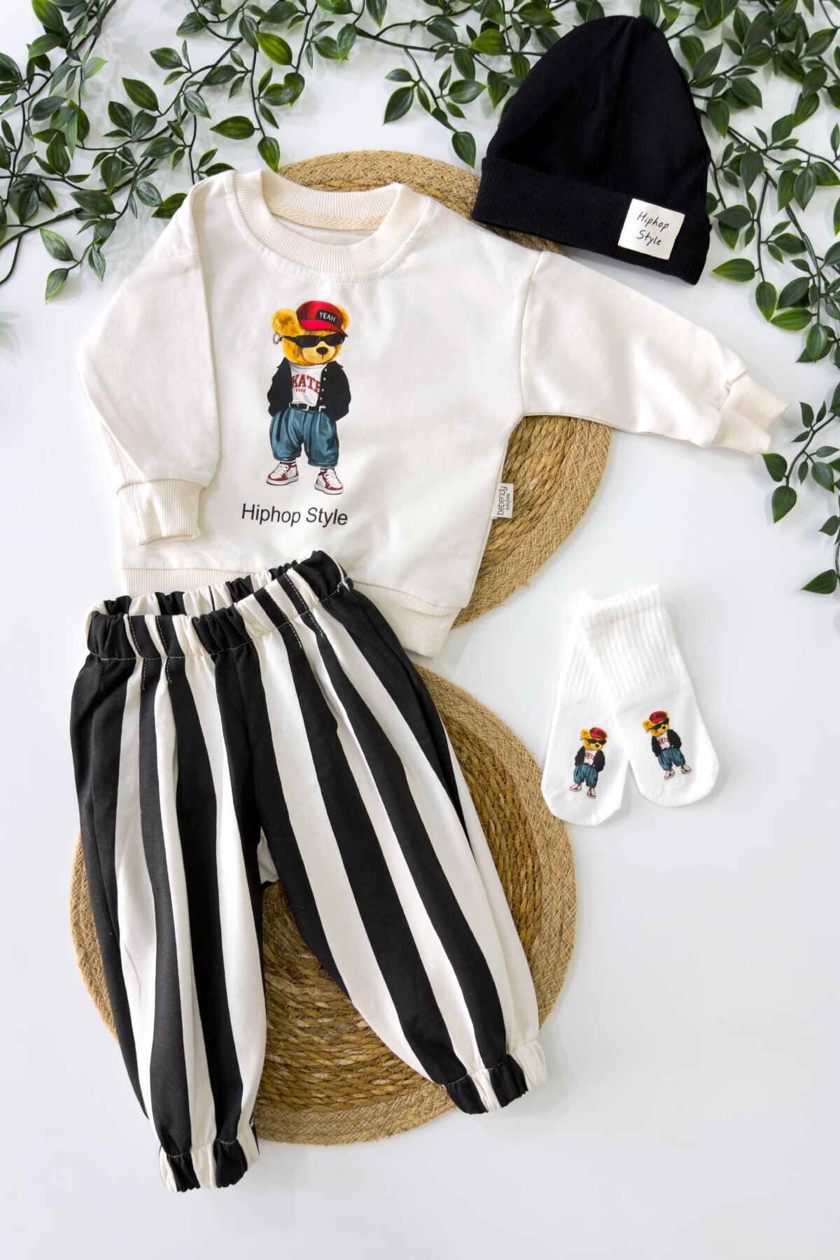 6-36 AY HİP HOP STYLE DÖRTLÜ TAKIM SİYAH