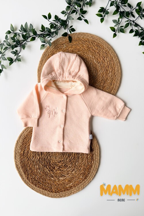 0-12 AY KAPİŞONLU HIRKA PEMBE