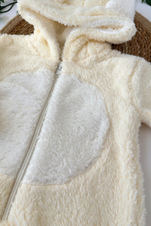 0-12 AY KAPŞONLU KULAKLI WELSOFT TULUM BEJ