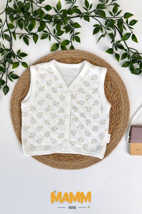 0-12 AY KİRPİLİ YELEK BEYAZ
