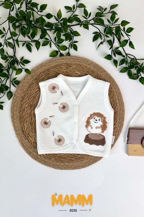 0-12 AY KİRPİLİ YELEK BEYAZ