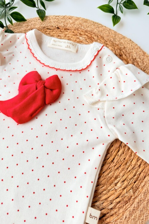 0-12 AY PUANTİYELİ FİYONKLU BADİLİ TAKIM KIRMIZI