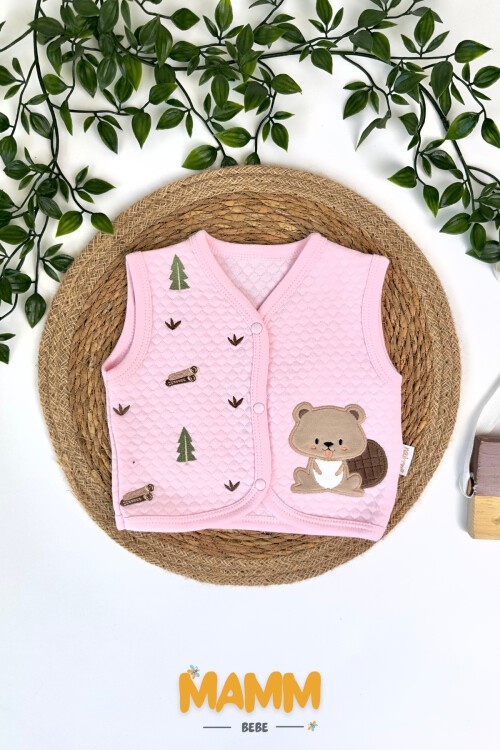 0-12 AY SİNCAPLI YELEK PEMBE