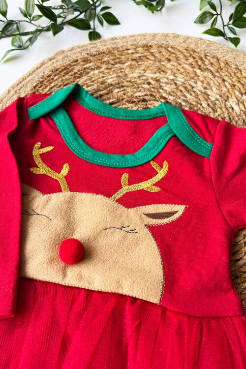 0-12 AY GEYİKLİ ELBİSE