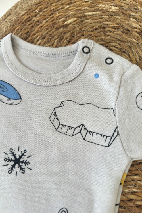 0-18 AY KUTUP KAR BASKILI UZUN KOLLU BADİ