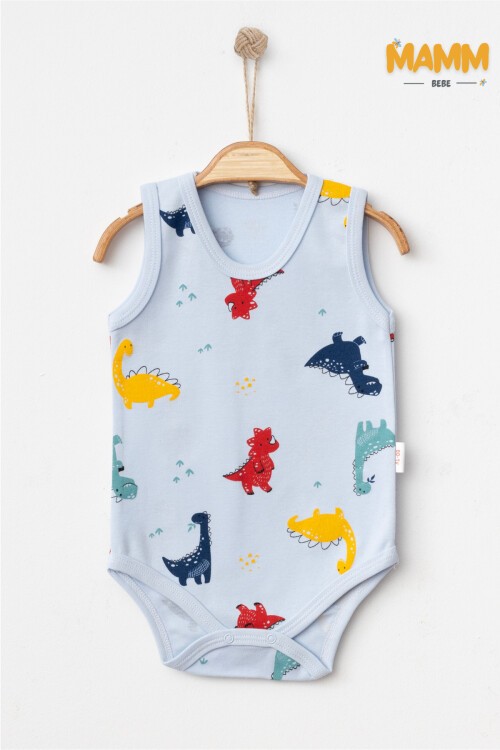 0-3-6-9 AY DİNO DESENLİ ZIBIN MAVİ