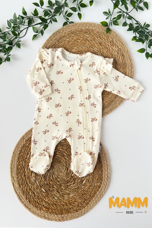 0-3 AY DESENLİ FERMUARLI PATİKLİ TULUM