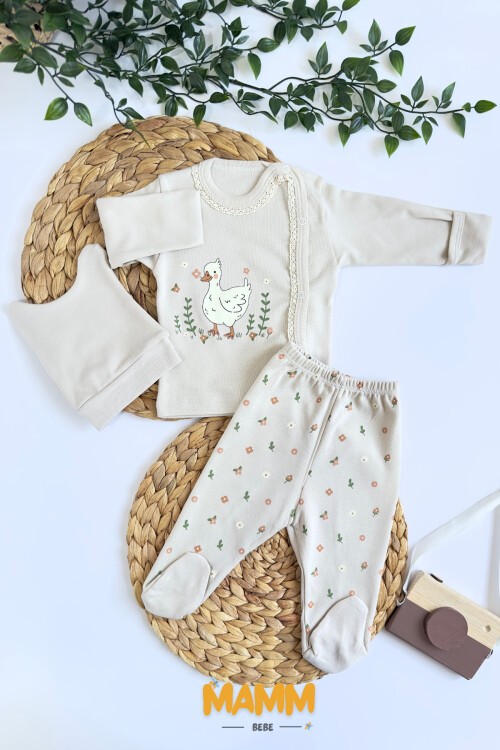 0-3 AY DANTELLİ ÖRDEK ÜÇLÜ TAKIM