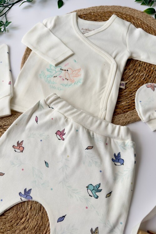 0-3 AY KUŞ NAKIŞLI 5Lİ YENİ DOĞAN TAKIMI