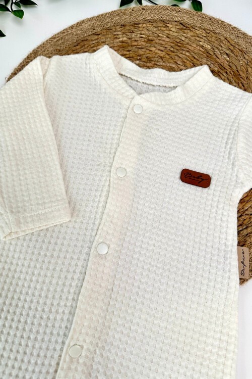 0-3 AY WAFFLE KUMAŞ PATİKLİ TULUM EKRU