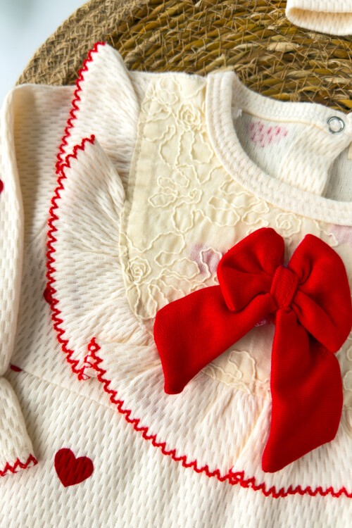 0-6 AY BONELİ KALPLİ MANŞETLİ TULUM