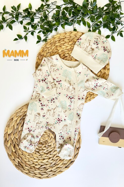 0-6 AY CEYLAN BASKILI YANDAN ÇITÇITLI PATİKLİ TULUM