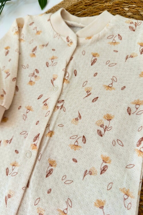 0-6 AY GANA ÇİÇEKLİ PATİKLİ TULUM