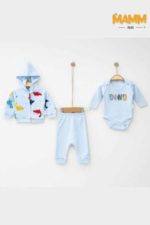 0-9 AY 3LÜ DİNO DESENLİ TAKIM