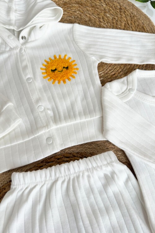 0-9 AY 3LÜ ZEBRA YAKALI TAKIM BEYAZ