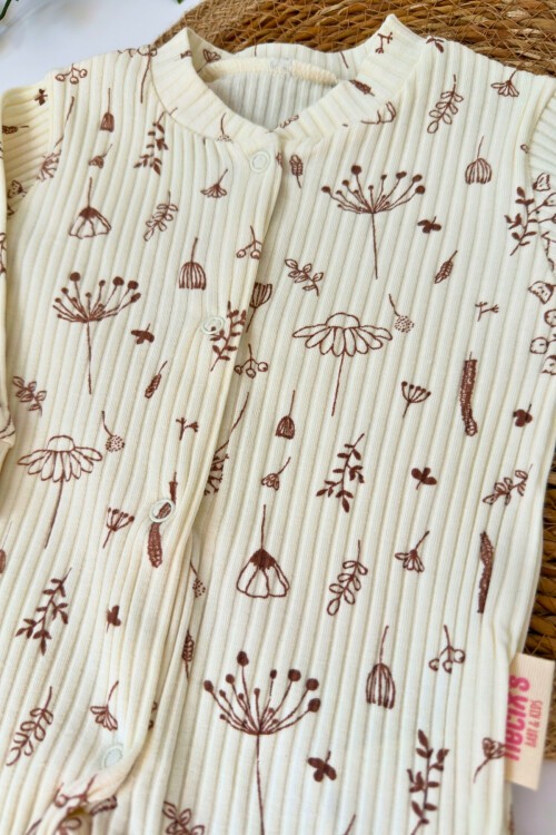 0-9 AY NATURE ÇİÇEK İŞLEMELİ MANŞETLİ TULUM