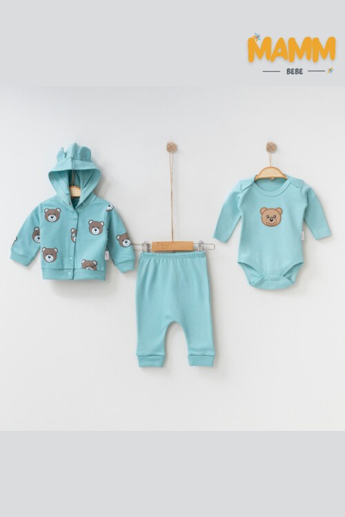 0-9 AY 3LÜ AYICIK DESENLİ TAKIM