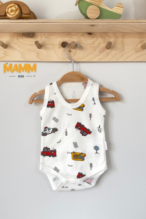 0-3-6-9 AY ARABA DESENLİ ZIBIN BEYAZ