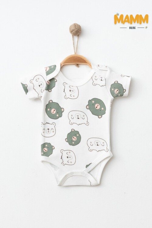 0-3-6-9 AY AYICIK KAFASI DESENLİ KOLLU ZIBIN YEŞİL