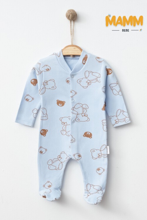 1-3-6 AY ÜÇ RENK AYICIK DESENLİ PATİKLİ TULUM