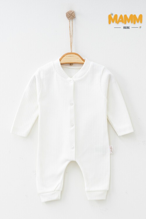 1-3-6 AY DÜZ RENK RAPORLU MANŞETLİ TULUM BEYAZ