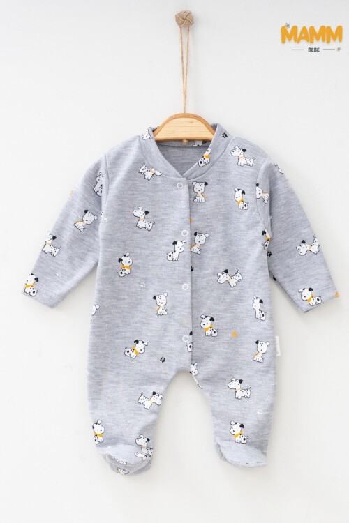 1-3-6 AY KÖPEKCİK DESENLİ PATİKLİ TULUM GRİ