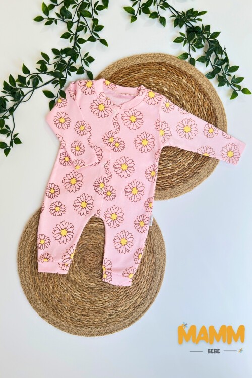 1-3-6 AY PAPATYA DESENLİ MANŞETLİ TULUM PEMBE