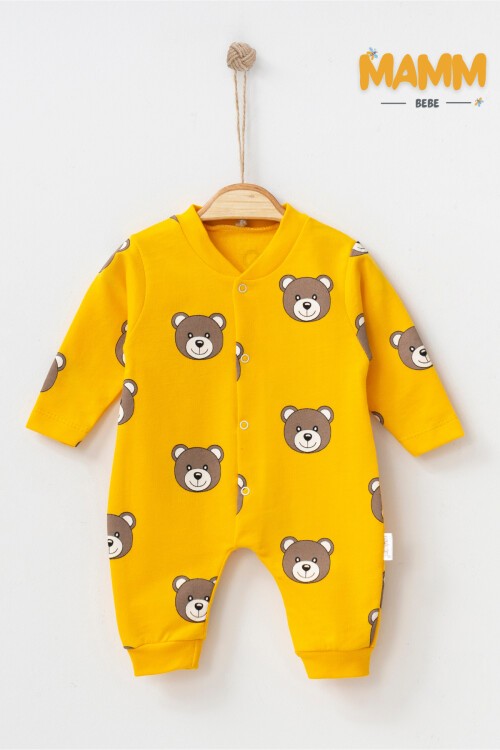 1-3-6 AY SEVİMLİ AYICIK DESENLİ MANŞETLİ TULUM