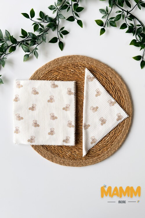 10LU AĞIZ SİLME MENDİLİ OTURAN AYICIKLI