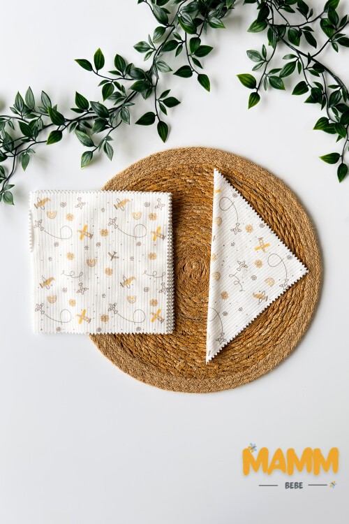 10LU AĞIZ SİLME MENDİLİ UÇAKLI