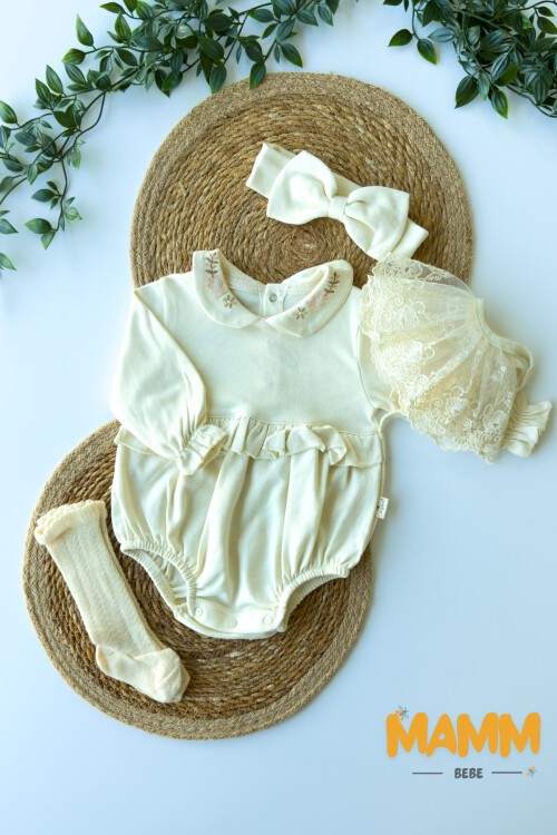 3-12 AY MOBİL DANTEL ÇORAPLI ROMPER BADİ