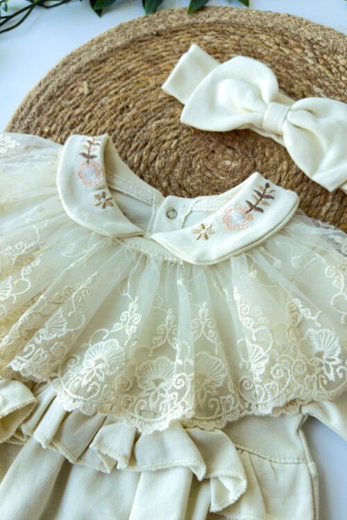 3-12 AY MOBİL DANTEL ÇORAPLI ROMPER BADİ