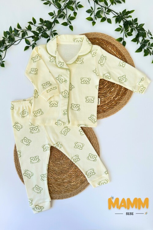 3-12 AY MUTLU AYICIK PİJAMA TAKIMI YEŞİL