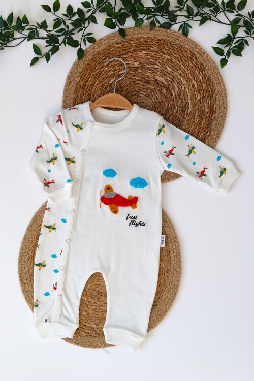 3-12 AY UÇAK SÜZİNELİ MANŞETLİ TULUM