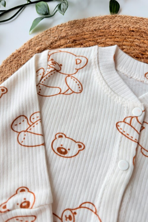 3-6-9 AY RAPOR AYICIKLI PİJAMA TAKIMI BEYAZ