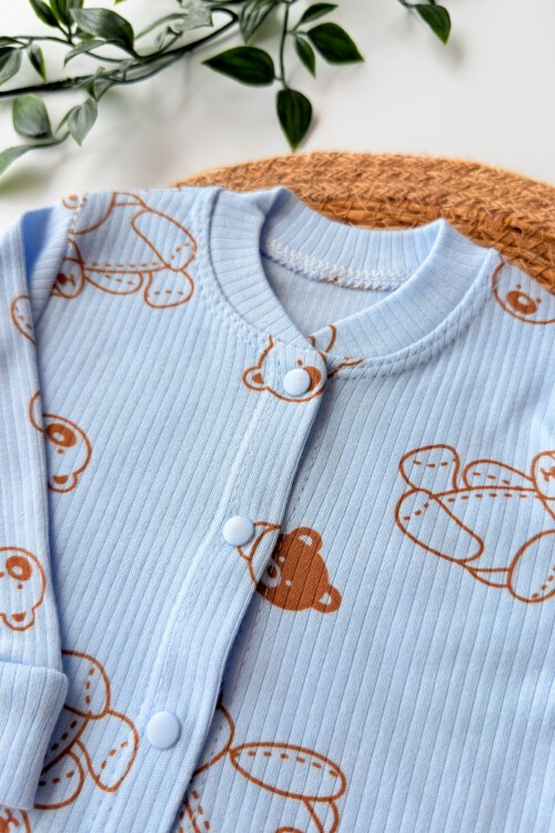 3-6-9 AY RAPOR AYICIKLI PİJAMA TAKIMI MAVİ