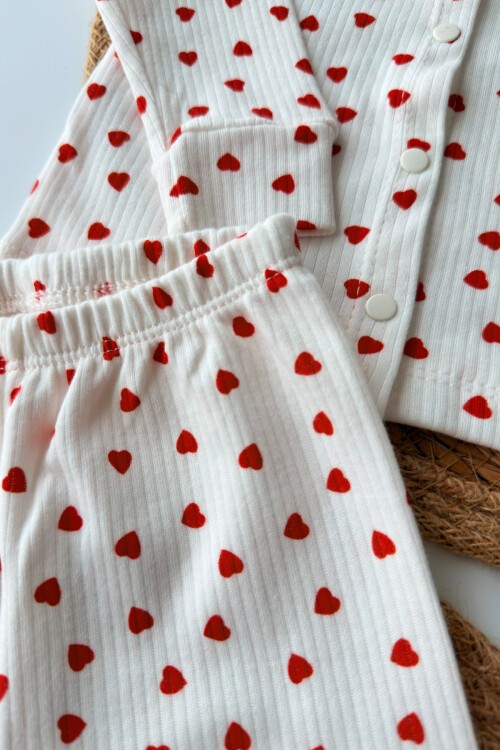 3-6-9 AY RAPOR KALP PİJAMA TAKIMI BEYAZ