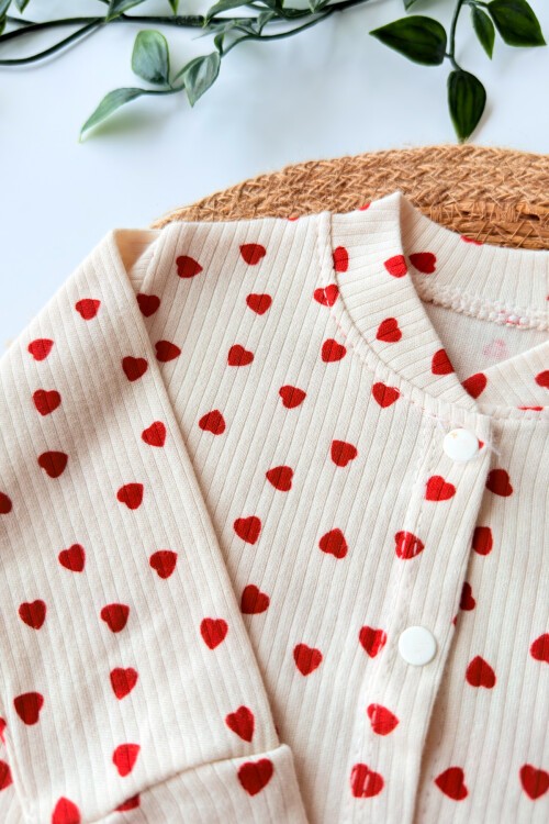 3-6-9 AY RAPOR KALP PİJAMA TAKIMI EKRU