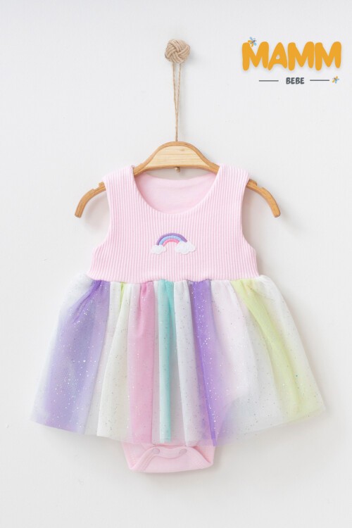 6-12-18 AY GÖKKUŞAĞI BODY ELBİSE PEMBE