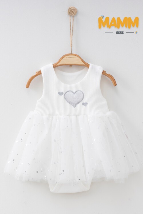 6-12-18 AY KALPLİ BODY ELBİSE BEYAZ