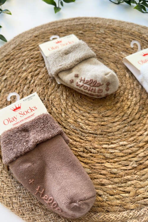 6-12 AY KIVRIK HAVLU KAYDIRMAZ ÇORAP ÜÇLÜ 1002