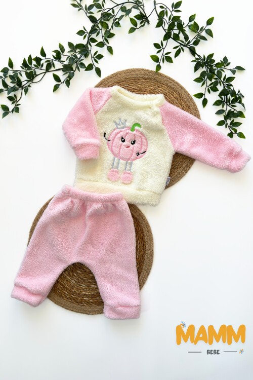 6-18 AY BALKABAĞI NAKIŞLI PELUŞ İKİLİ TAKIM