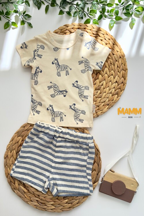 6-24 AY ZEBRA BASKILI İKİLİ TAKIM