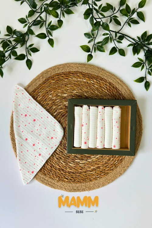 7Lİ AĞIZ SİLME MENDİLİ KIRMIZI YILDIZ