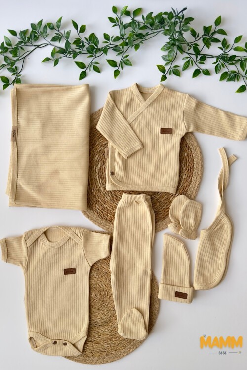 7Lİ HASTAHANE ÇIKIŞ SETİ KAHVE