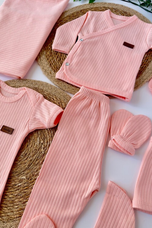 7Lİ HASTAHANE ÇIKIŞ SETİ PEMBE